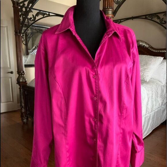 Lane Bryant Magenta‎ Shirt - Picture 2 of 9